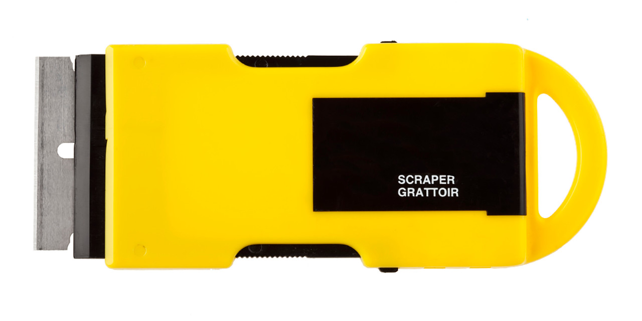 Retractable Straight Razor Scraper Yellow  2563208