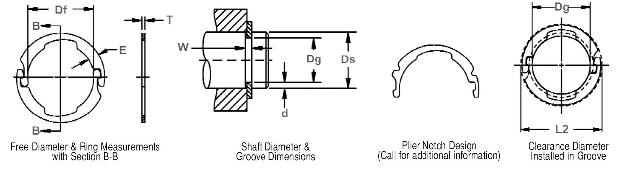 External SAE Phosphated Interlocking Retaining Ring  LC-0250-PA