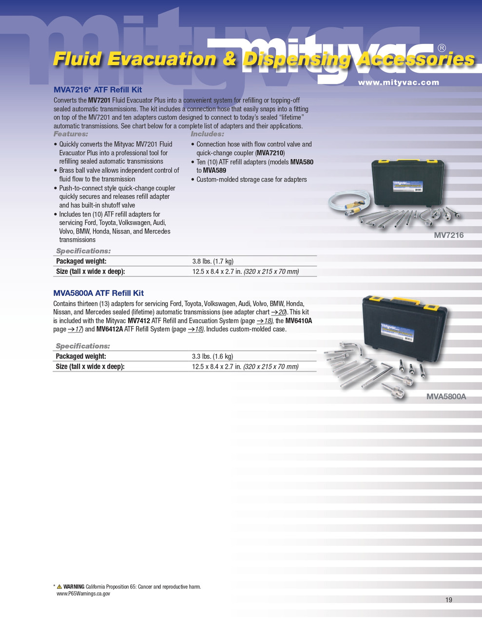 ATF Refill Kit   MVA5800A