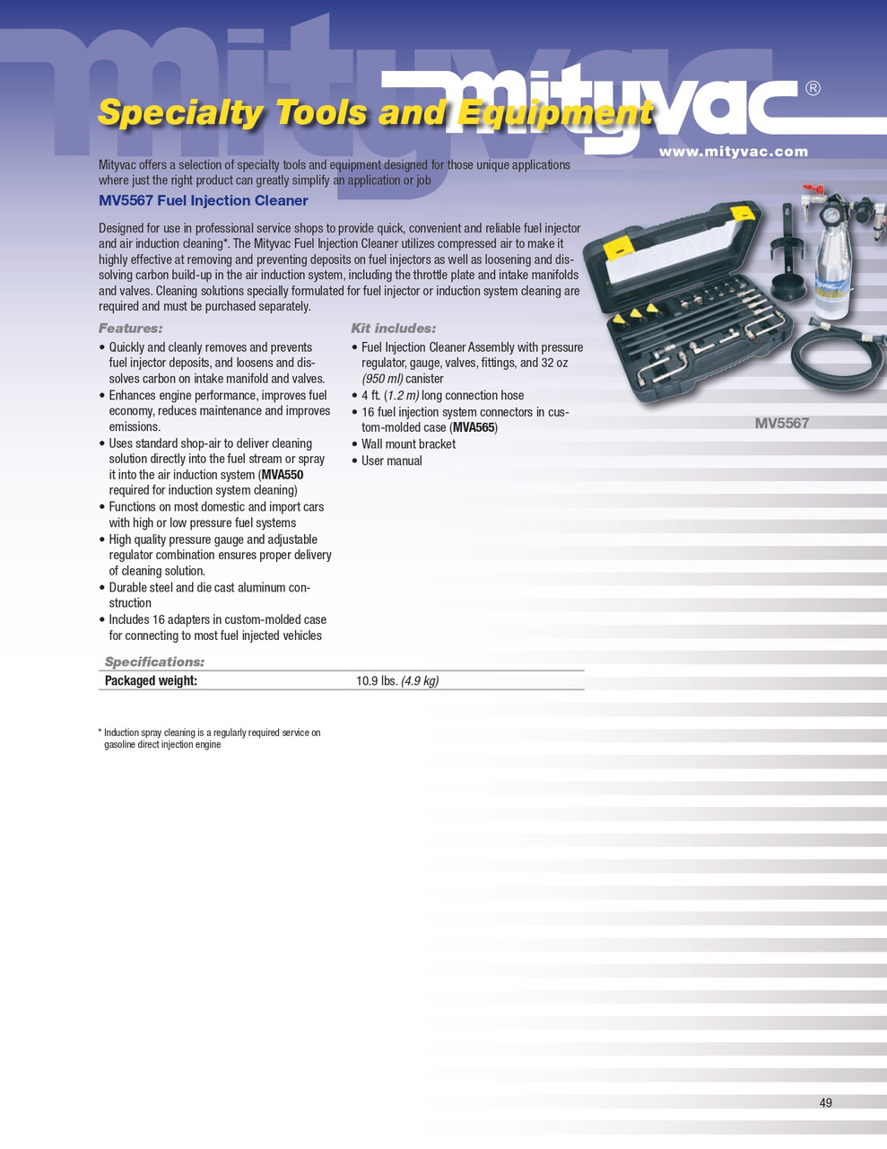 Fuel Injection Cleaner   MV5567