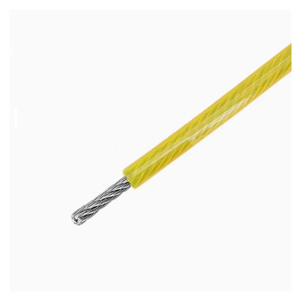 3/32" x 3/16" @ 7x7 Yellow PVC Coated Galvanized Wire Rope   2715 0012