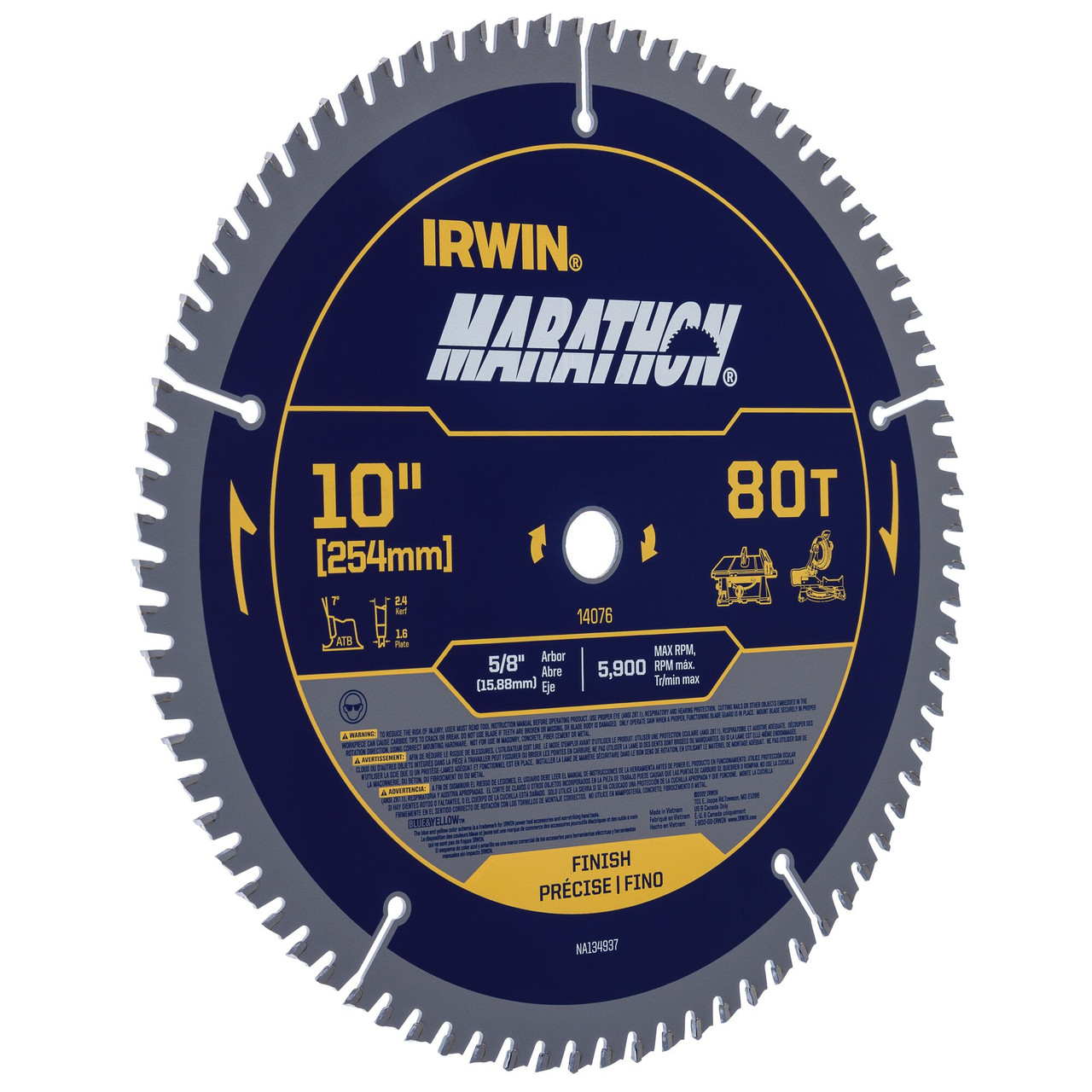 10" 80T Marathon® Circular Saw Blade   14076
