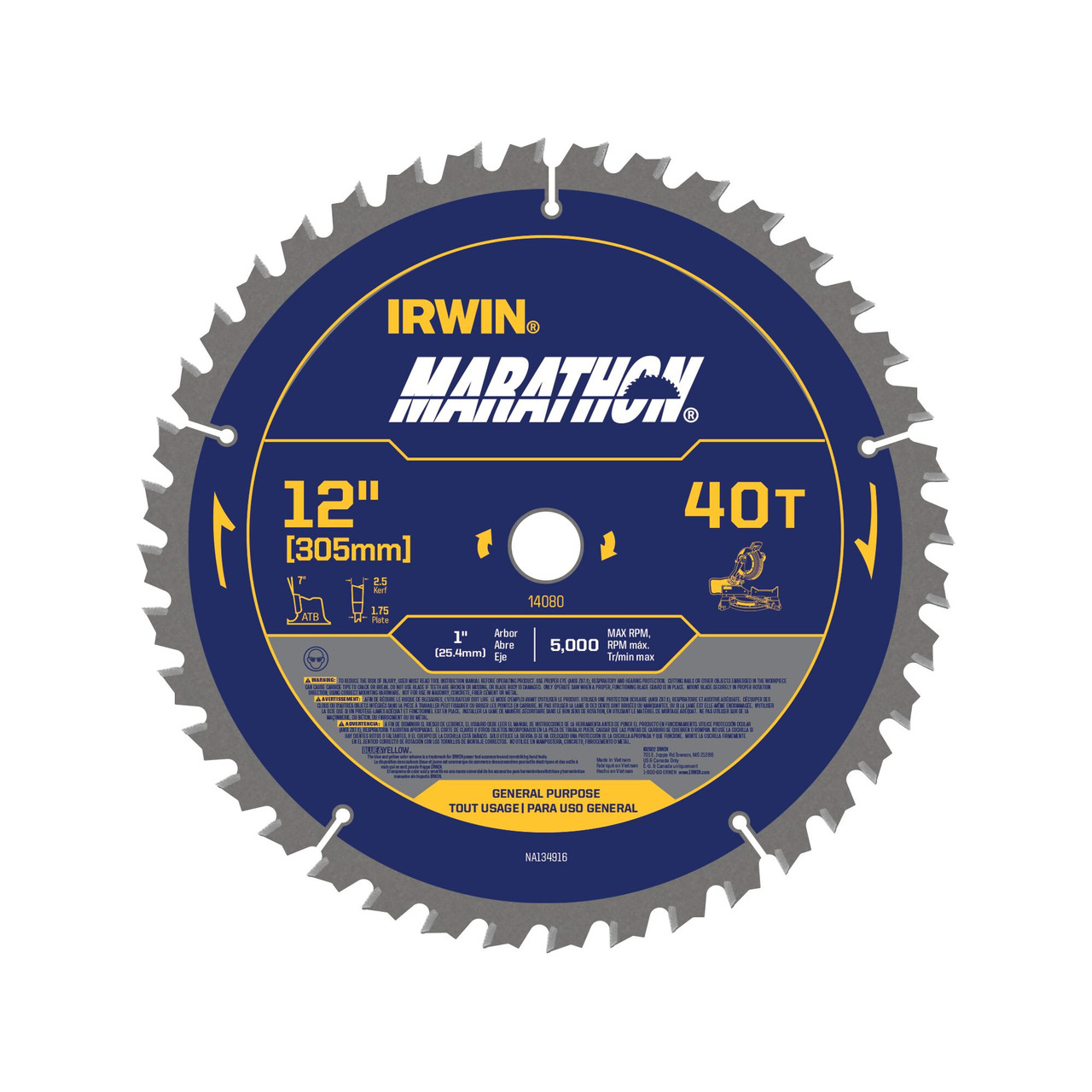 12" 40T Marathon® Circular Saw Blade   14080