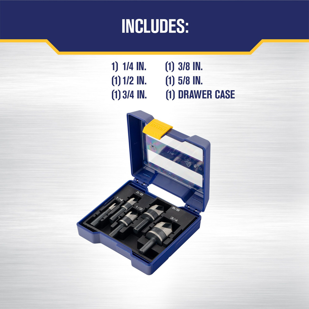 5 Pc. 82° High Speed Steel Countersink Bit Set   1877793