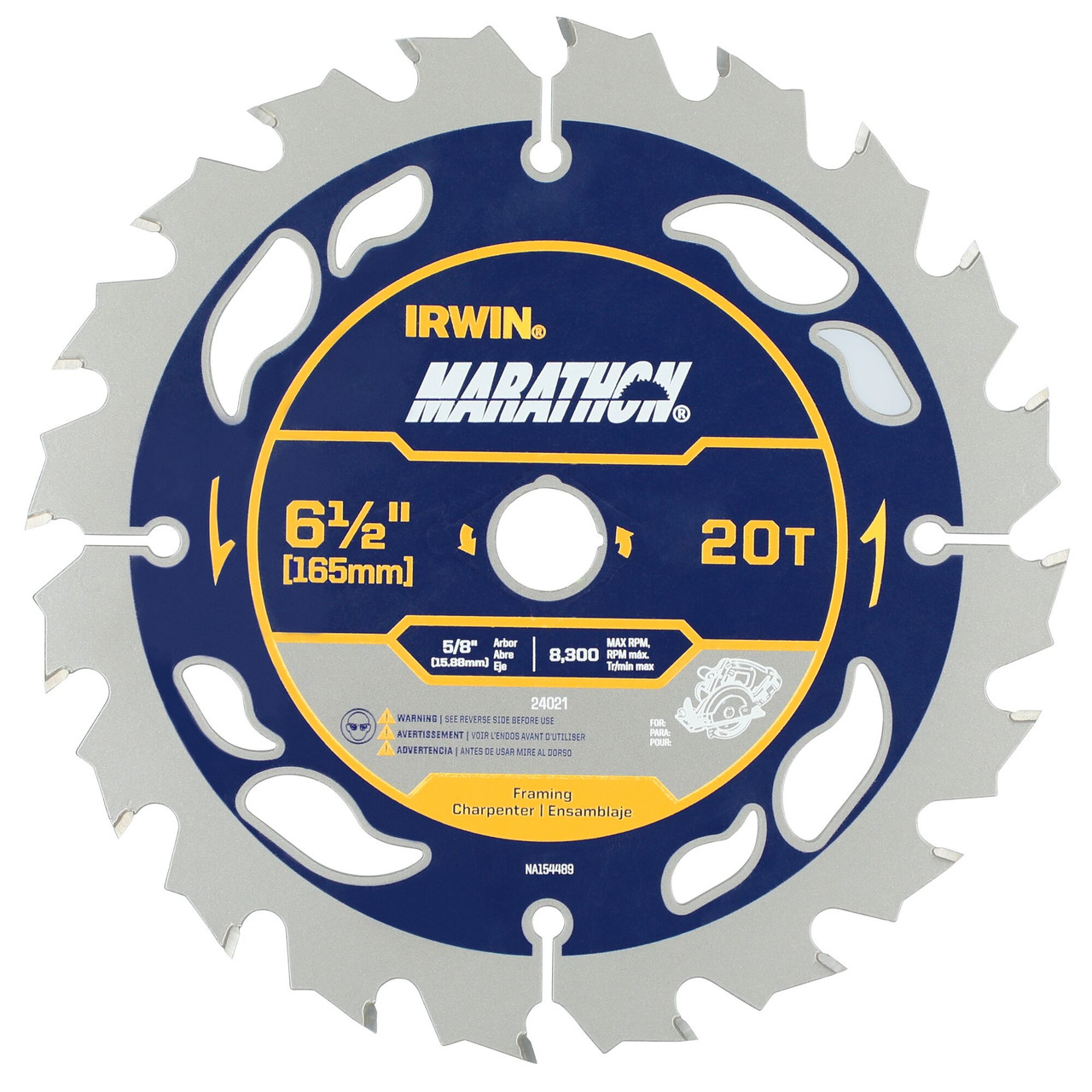 10 Pc. 6-1/2" 20T Marathon® Circular Saw Blade   24021
