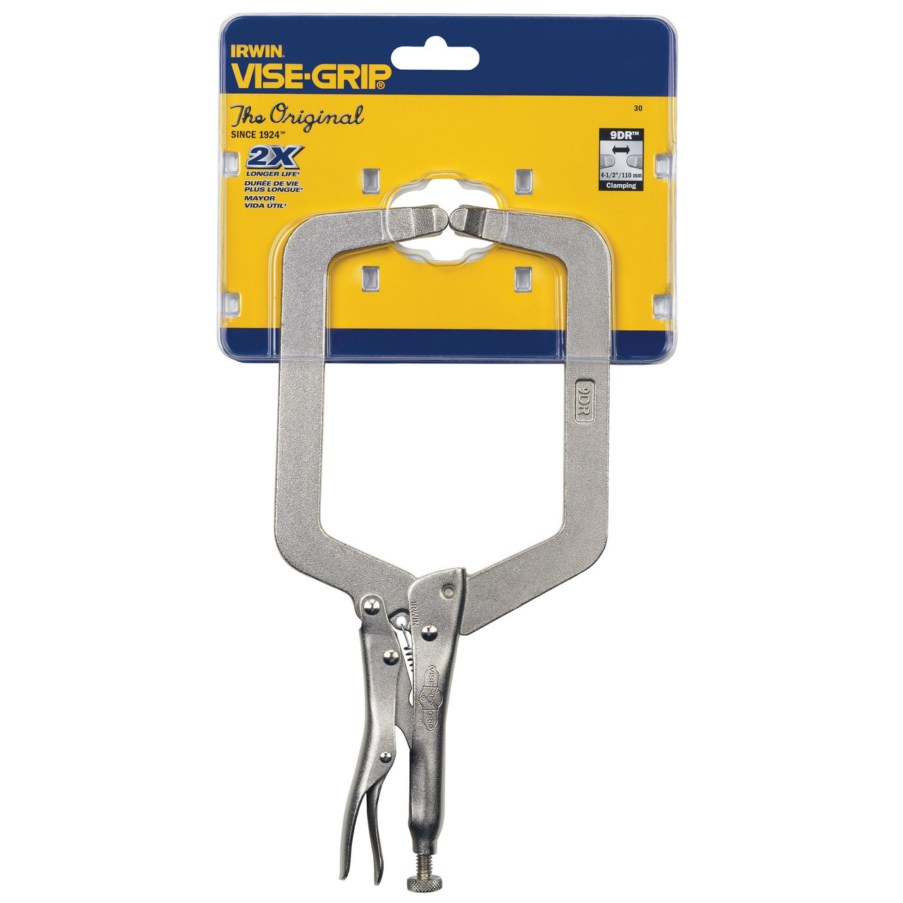 9" Vise-Grip® Locking C-Clamp w/ Regular Tips   30