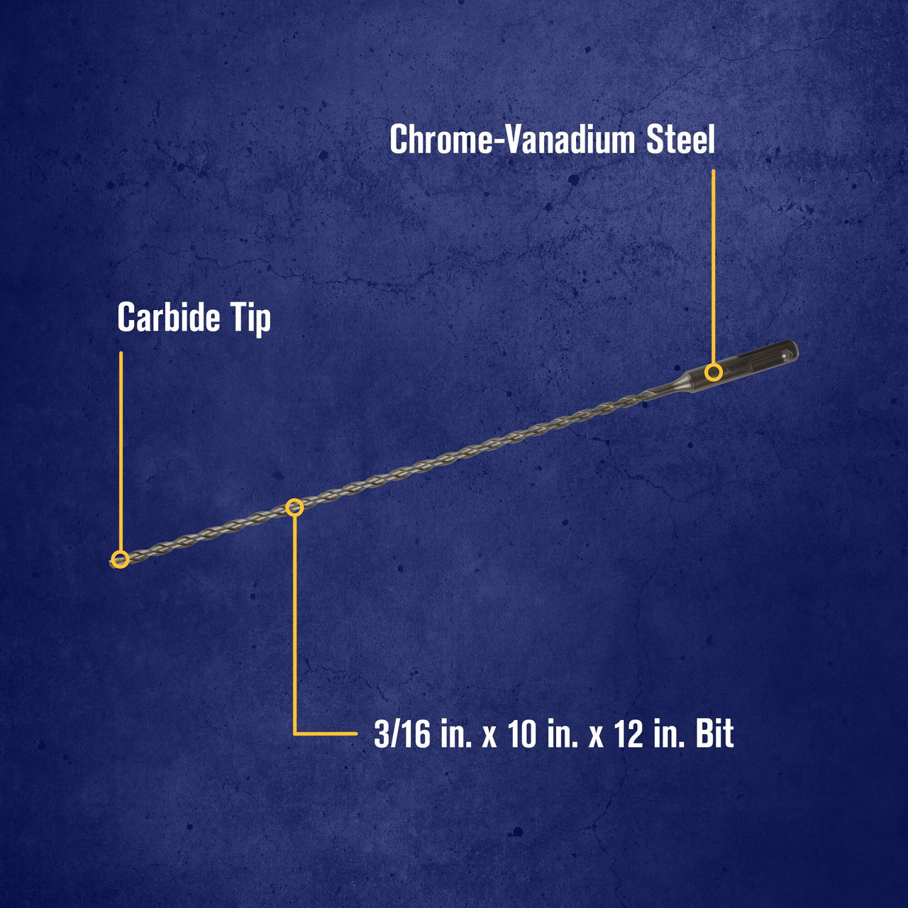 3/16 X 10 X 12 SDS-Plus® Hammer Drill Bit   322007