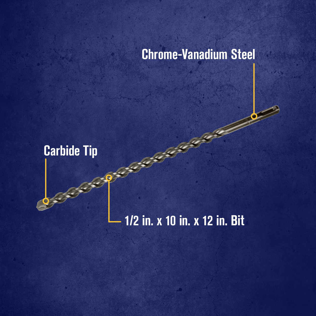 1/2 X 10 X 12" SDS-Plus® Hammer Drill Bit   322033