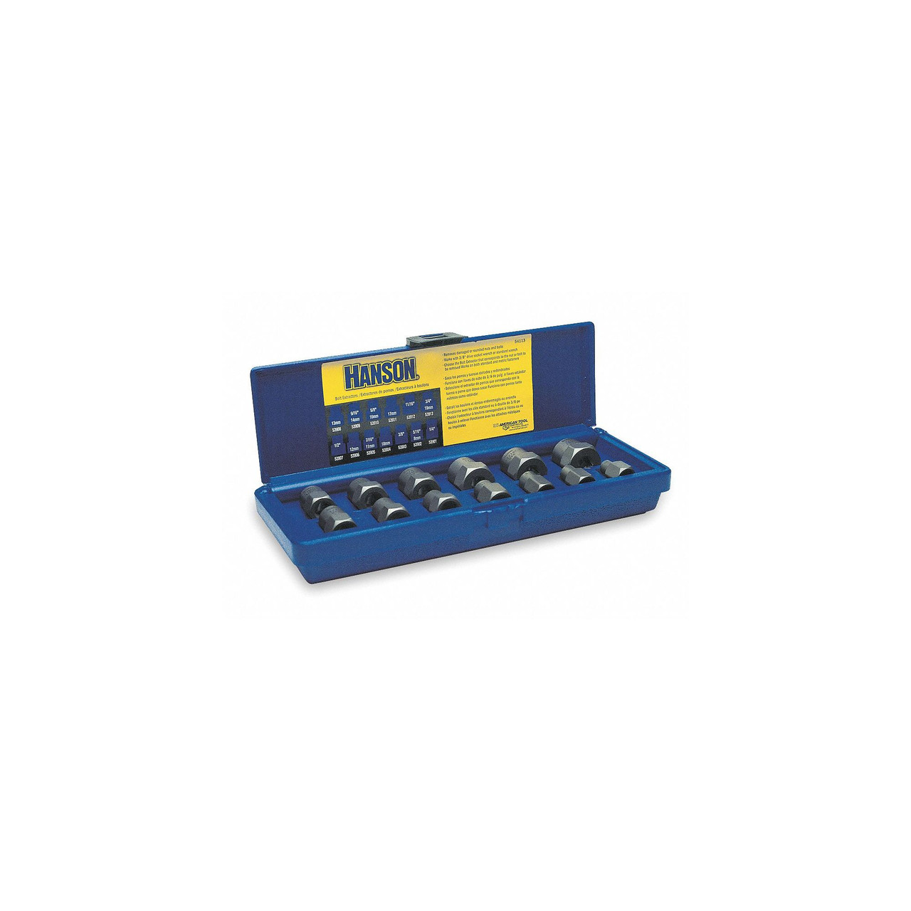 13 Pc. Hanson® Industrial Bolt Extractor Set   54113