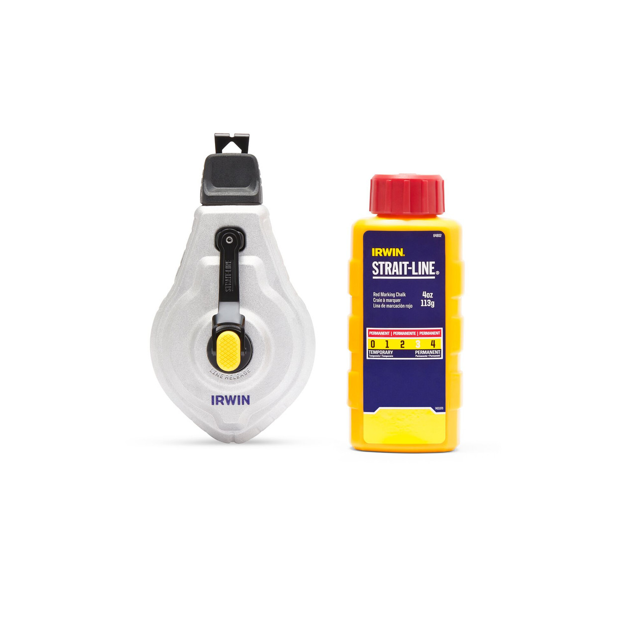 Strait-Line® MACH6® Aluminum Chalk Reel w/ Red Chalk   IWHT48445RC