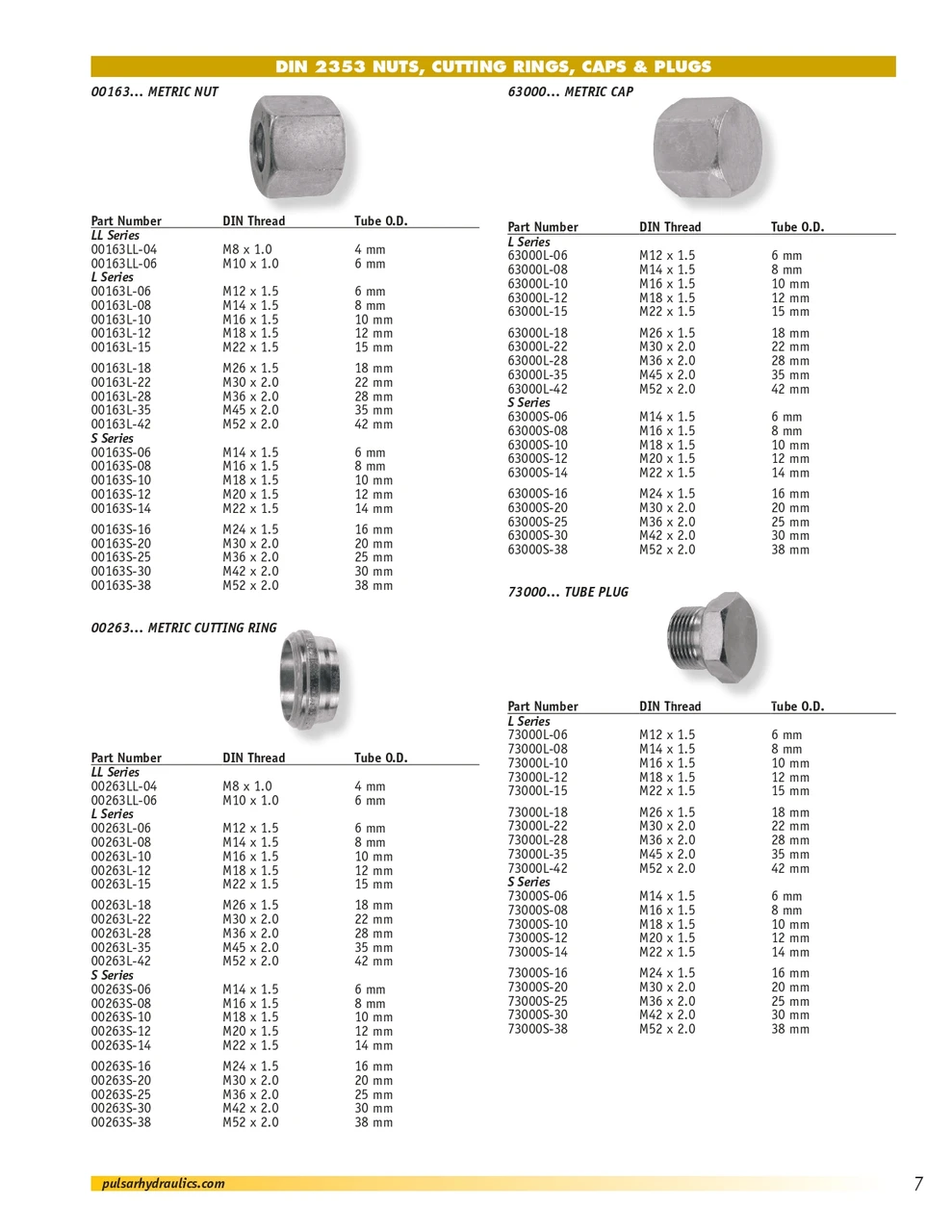 M42-2.0 x 30mm Steel Female Metric - Metric Tube Nut   00163S-30