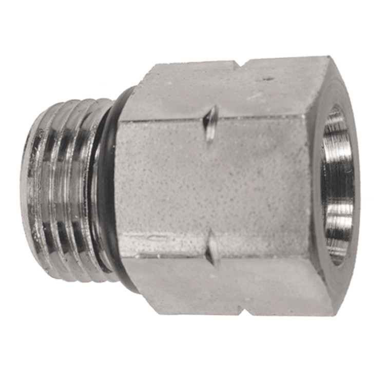 3/4"-16 x 7/8"-14 Steel Male ORB - Female ORB Connector  0111-08-10
