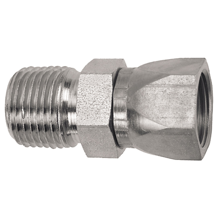 1/2 x 3/8" Steel Male NPT - Female 37° JIC Connector  0516-08-06