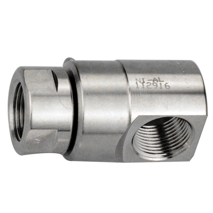 1/2 x 1/2" Steel Female NPT - Female NPT 90° 5000 PSI Live Swivel  0898XHD-08-08