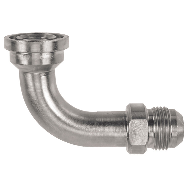 1 (1.75" Flange) x 3/4" Steel Code 61 Flange - Male 37° JIC 90° Elbow  0995-16-12