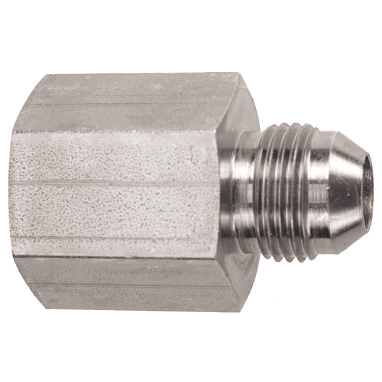 3/4 x 3/4" Stainless Steel Female NPT - Male 37° JIC Connector  1508SS-12-12