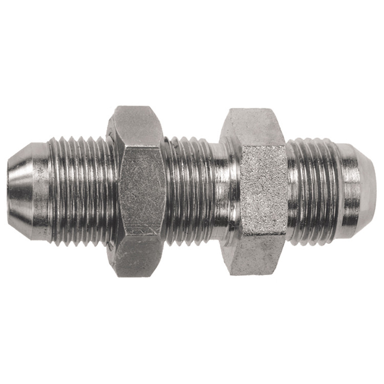 3/16 x 3/16" Steel Male 37° JIC - Male 37° JIC Bulkhead  1515BH-03-03