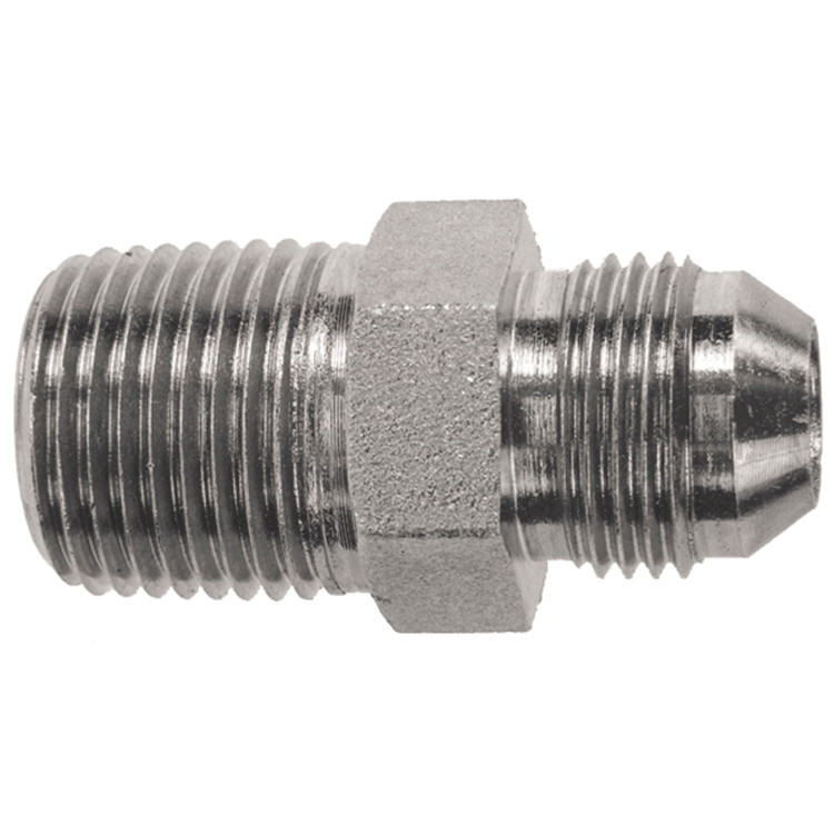 1/8 x 1/4" Stainless Steel Male NPT - Male 37° JIC Connector  1516SS-02-04