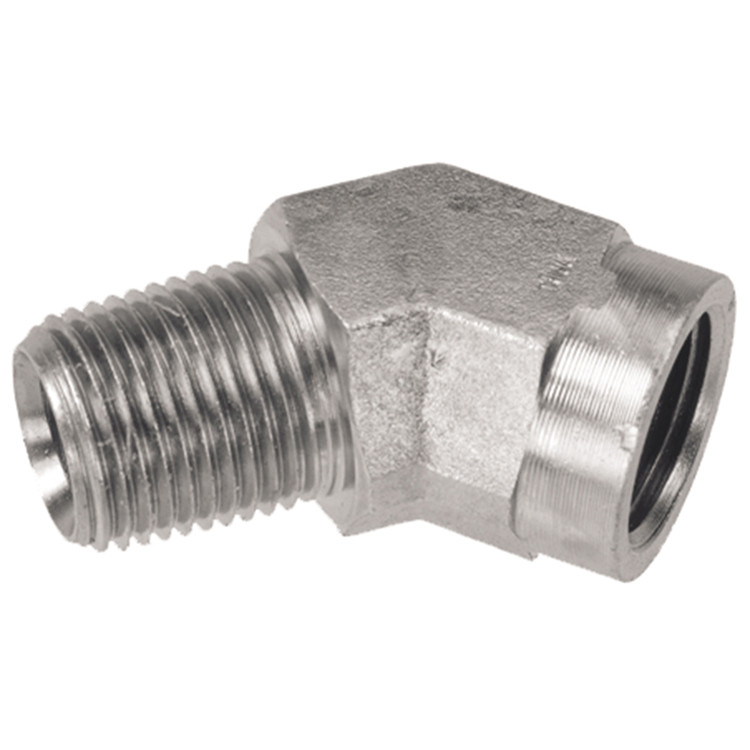 1 x 1" Steel Male NPT - Female NPT 45° Elbow  1648-16-16