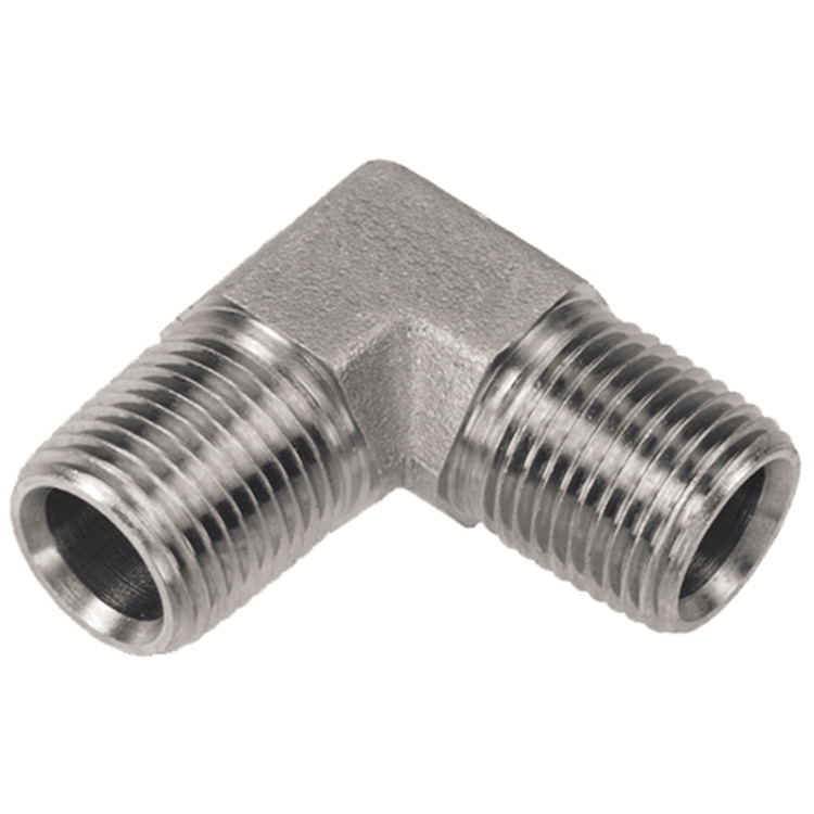 1/4 x 1/4" Steel Male NPT - Male NPT 90° Elbow  1696-04-04