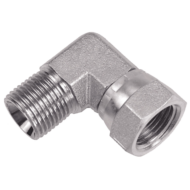 3/8 x 3/8" Steel Male BSPP - Female BSPP Swivel 90° Elbow   36926-06-06