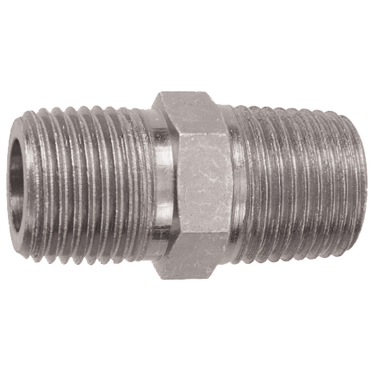 1 x 1" Steel Male BSPT - Male BSPT Hex Nipple   38038-16-16