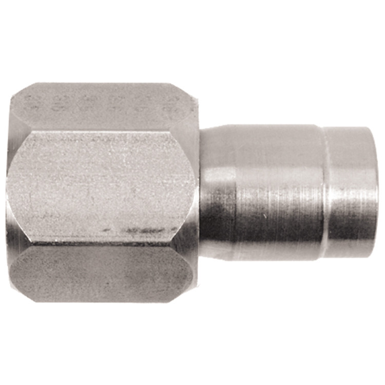 13/32 x 1/2" Pulsar Stainless Steel 4000 Series Teflon® Crimp - Female 37° JIC Swivel  4005SS-08-08