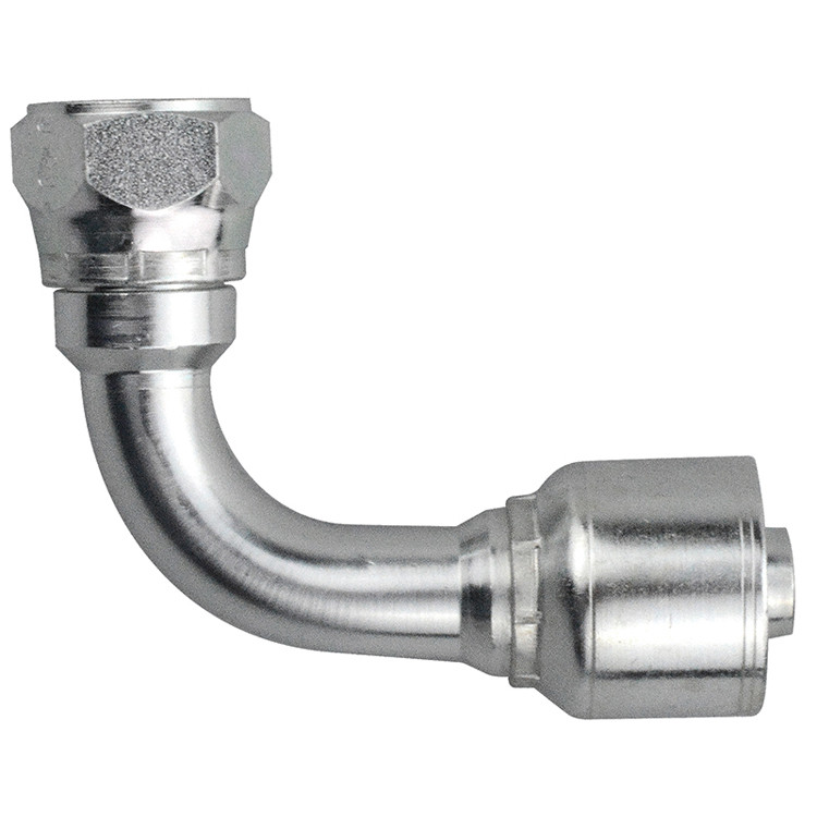 3/16 x 1/4" Pulsar 4500 Series Hose Crimp - Female 37° JIC Swivel 90° Elbow  4595-04-04
