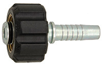 1/4 x M22-1.5 Pulsar 5000 Series Hose Barb - Female Metric Pressure Washer Swivel  50064L-22-04