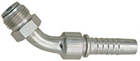 3/8 x 7/16"-24 Pulsar 5000 Series Hose Barb - Male 45° Inverted Flare 45° Elbow  5042-04-06