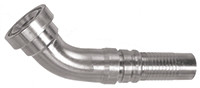 1 x 1" (1.88" Flange) Pulsar 8600 Series Hose Barb - CAT® Style Flange 45° Elbow  8649C-16-16