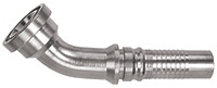 1 x 1-1/4" (2.13" Flange) Pulsar 8600 Series Hose Barb - Code 62 Flange 45° Elbow  8649H-20-16