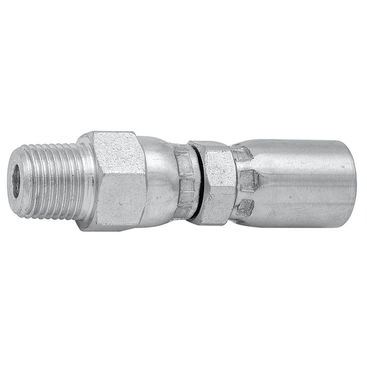 1/8 x 1/8" Pulsar 9700 Series Hose Crimp - Male NPT Live Swivel  9716X-02-02