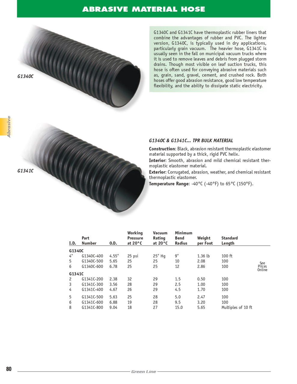 4" TPR Bulk Material Hose   G1340C-400