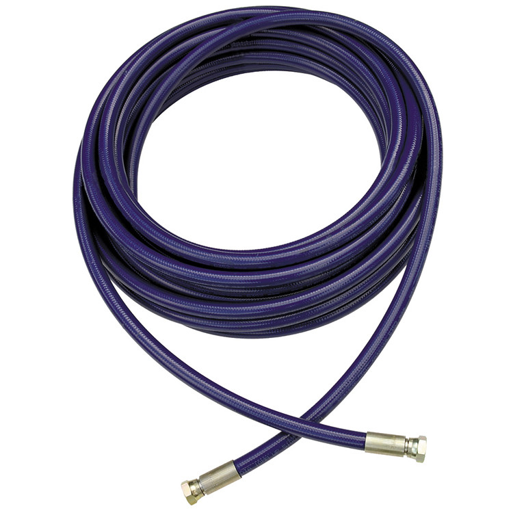 1/4 x 1/4" x 30' One Wire Braid Paint Spray Hose Assembly   G1850-04FF30