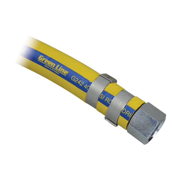 1/2" x 50' Rock Drill Hose Assembly w/ Mining Fittings   G242-050MS50