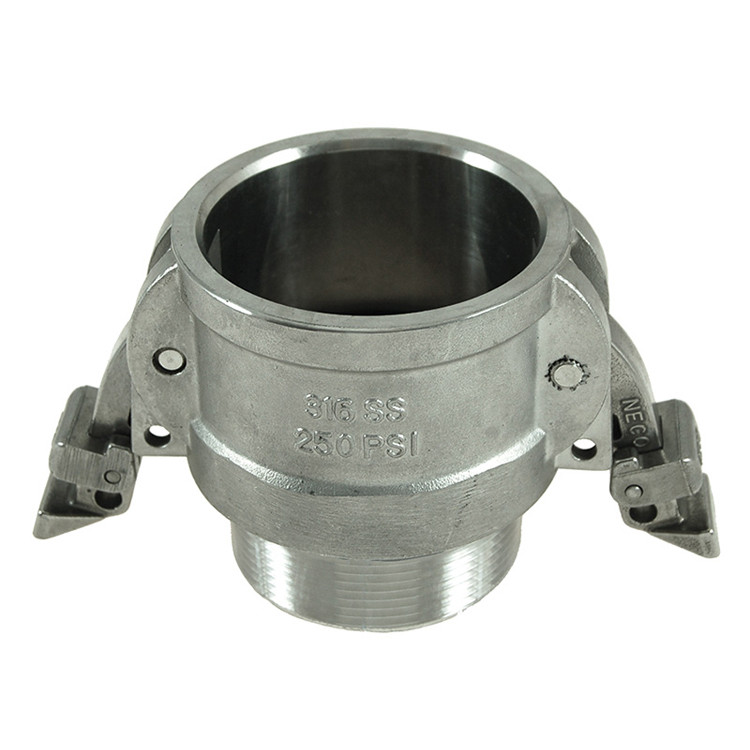 3" Stainless Type LB Locking Arm Female Camlock - Male NPT  G65SSLB-300