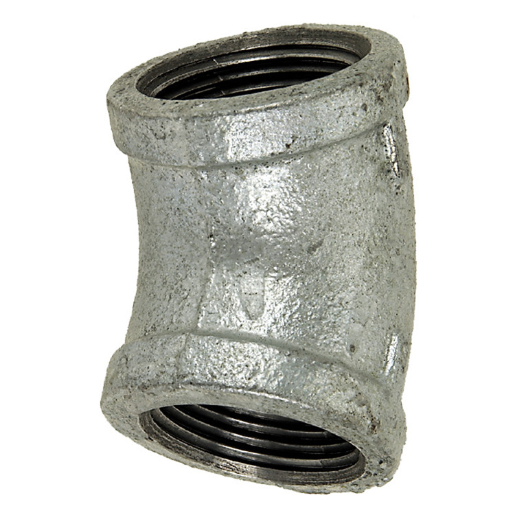2-1/2" Sch. 40 Galvanized Iron Female NPT 45° Elbow   G0848G-250-250