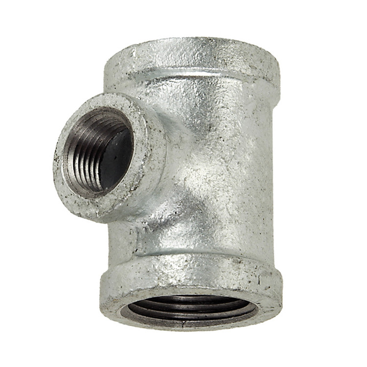1-1/2 x 1-1/2 x 3/4" Sch. 40 Galvanized Iron Female NPT Reducing Tee   G08T88G-150-075