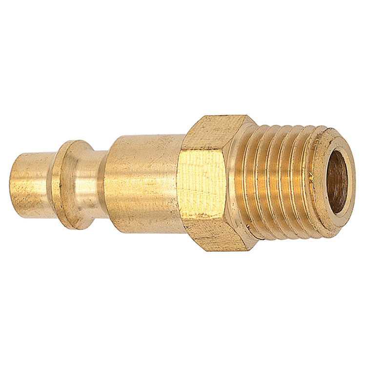 1/4 x 1/4" Brass Industrial Pneumatic Nipple - Male NPT   CP21B