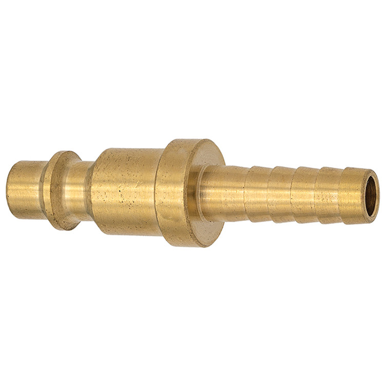 1/4 x 3/8" Brass Industrial Pneumatic Nipple - Hose Barb   CP21-44B