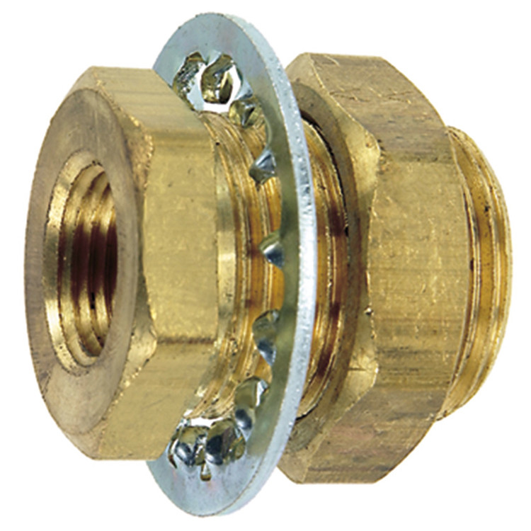 1/4" Brass Female NPT Bulkhead Coupling   G0808BBHS-04-04