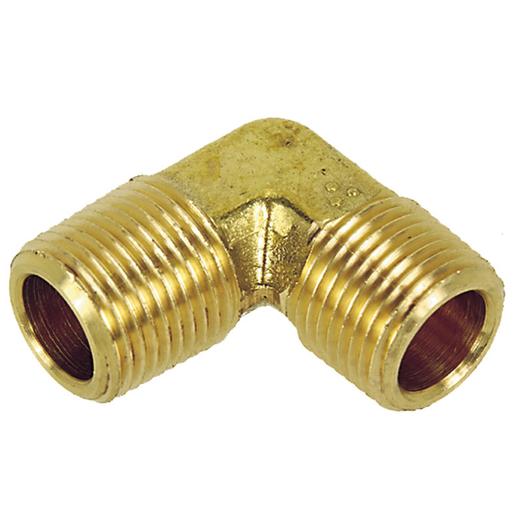 3/8" Brass Male NPT 90° Elbow   G1696B-06-06