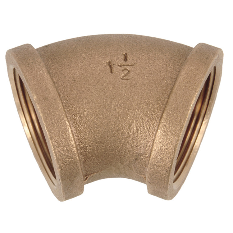 1/2" Cast Brass Female NPT 45° Elbow   G0848B-050-050