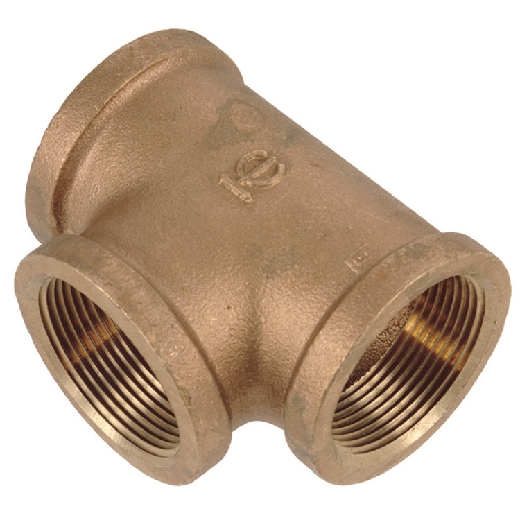 1-1/4" Cast Brass Female NPT Tee   G08T88B-125-125