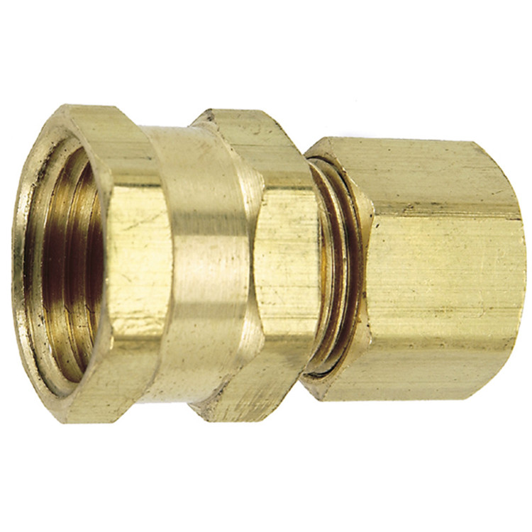 1/2 x 3/8" Brass Female NPT - Compression Connector   G6008-08-06