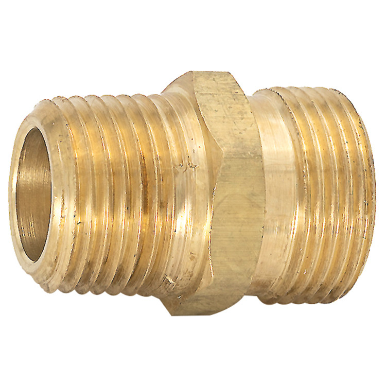 1/4 x 3/8" Brass Male NPT - Air Brake Hose Adapter   G1619AB-04-06