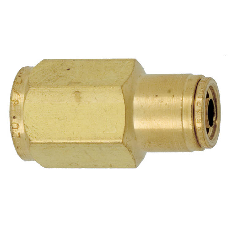 1/4 x 3/8" Brass Female NPT - DOT Push-To-Connect Connector   G7008P-04-06