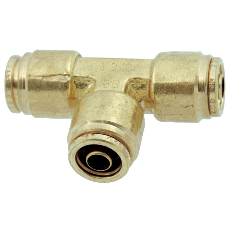 3/8" Brass DOT Push-To-Connect Tee   G70T00P-06-06