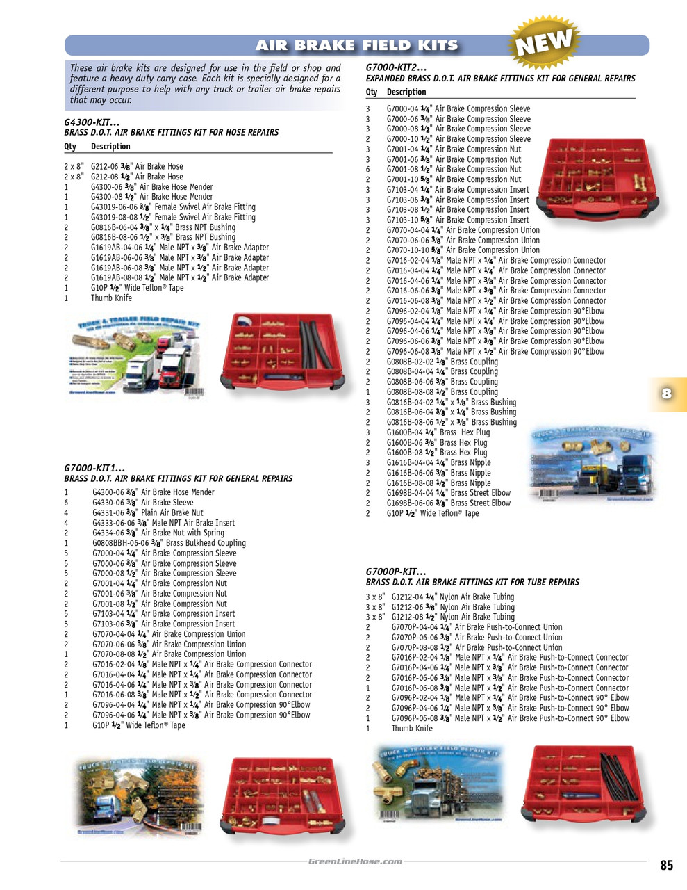 Brass DOT Air Brake Fitting Hose Repair Kit   G4300-KIT